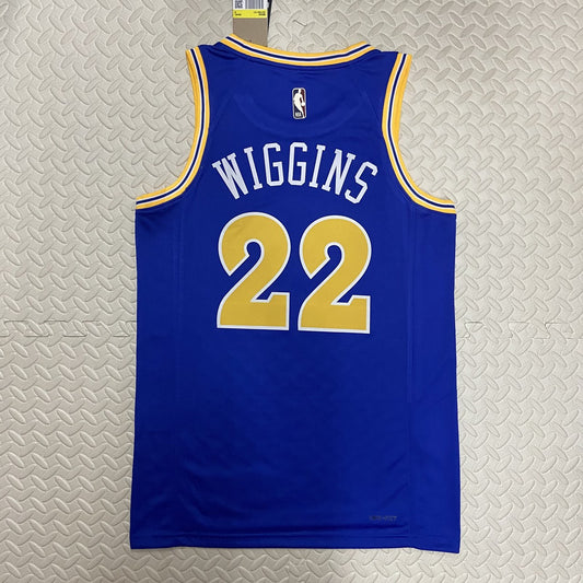 Golden State Warriors Blue Retro #22 WIGGINS NBA Season Jerseys 2024