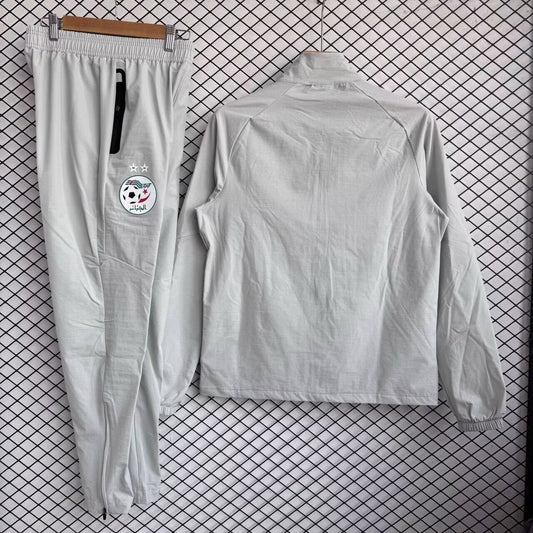 Algeria Windbreaker Sets With Pants Grey Football Jersey 2026/2027