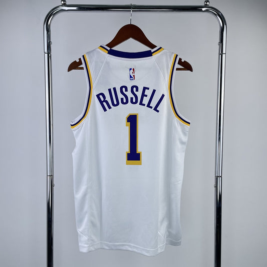 Los Angeles Lakers White #1 RUSSELL NBA Season Jerseys