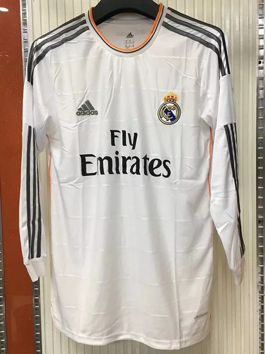 Retro Real Madrid Home Long Sleeve Football Jersey 2013/2014