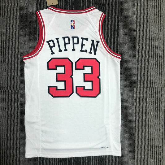 Chicago Bulls White #33 PIPPEN NBA Season Jerseys 75 Year