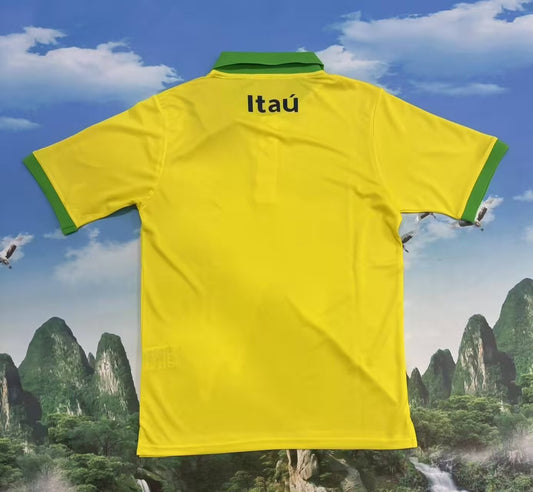 Brazil Polo Fans Yellow Football Jersey 2025/2026