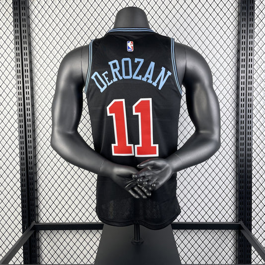 Retro Chicago Bulls City Edition Black #11 DEROZAN NBA Season Jerseys 2019