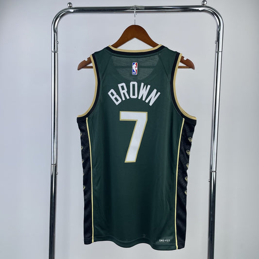 Boston Celtics City Edition Green #7 BROWN NBA Jerseys 2023