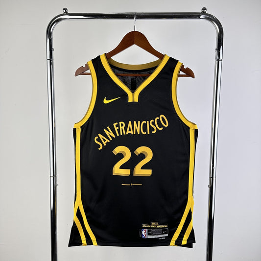 Golden State Warriors BLACK City Edition #22 WIGGINS NBA Season Jerseys 2024
