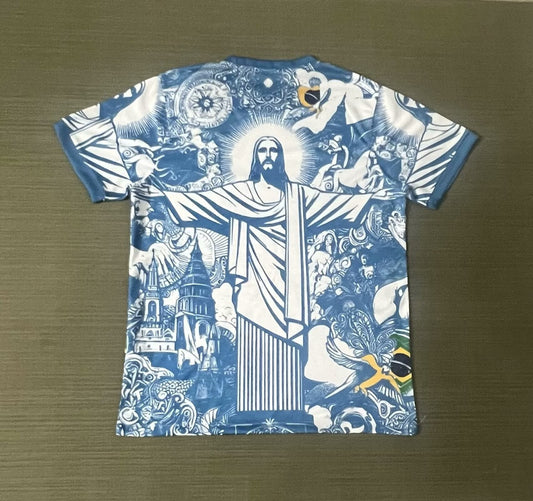 Brazil Jesus Blue Goddess Fans Football Jersey 2025/2026