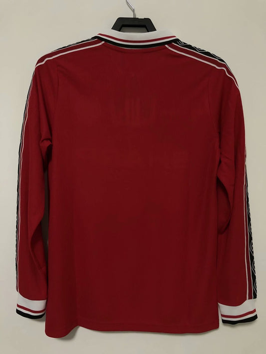 Retro Manchester United Home Long Sleeve Football Jersey 1998/1999