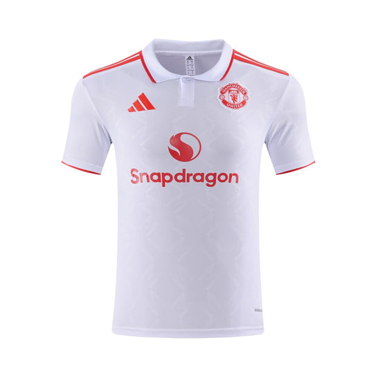 Manchester United Polo Fans White Football Jersey 2025/2026