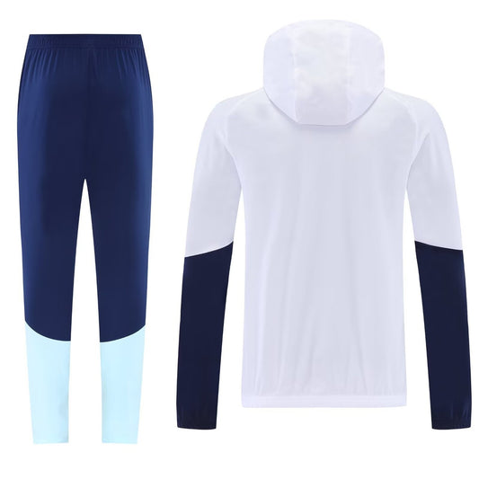 Argentina Windbreaker Sets With Pants White Football Jersey 2026/2027