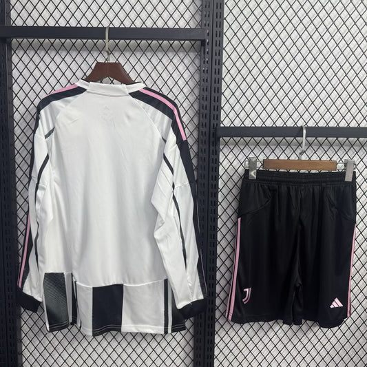 Juventus Home Long With Pants Sets Fans Football Jersey 2025/2026