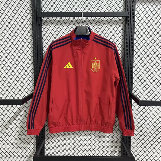 Spain Windbreaker Two-sided Red Blue Football Jersey 2026/2027