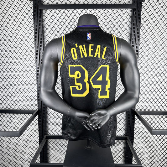 Los Angeles Lakers Snake Pattern #34 O'NEAL NBA Season Jerseys