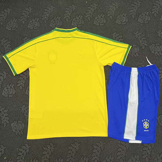 Retro Brazil Home Kits Suit Football Jersey 1998