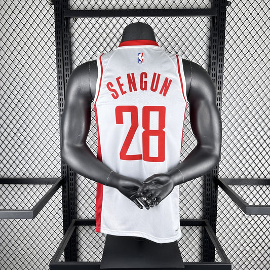 Houston Rockets Home White #28 SENGUN NBA Season Jerseys 2023
