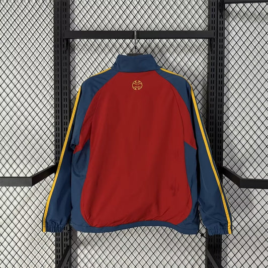 Spain Windbreaker Blue Red Windbreaker Jersey 2026/2027