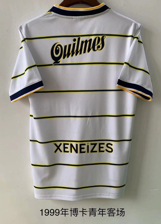 Retro Boca Juniors White Fans Football Jersey 1999