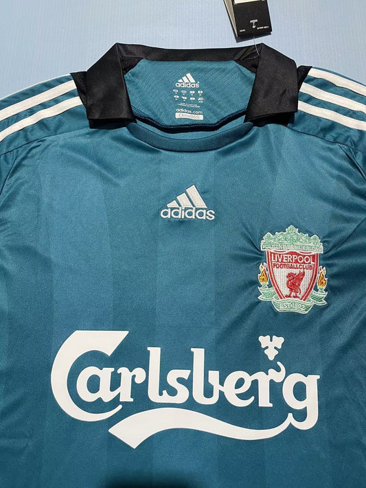 Retro Liverpool Away Long Sleeve Football Jersey 2008/2009