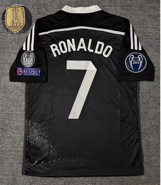 Retro Real Madrid Player Third Away Black Football Jersey 2014/2015