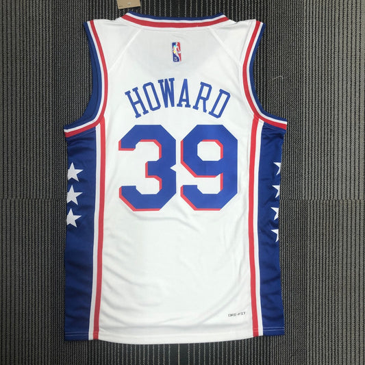 Philadelphia 76Ers White #39 HOWARD NBA Season Jerseys 75 Year