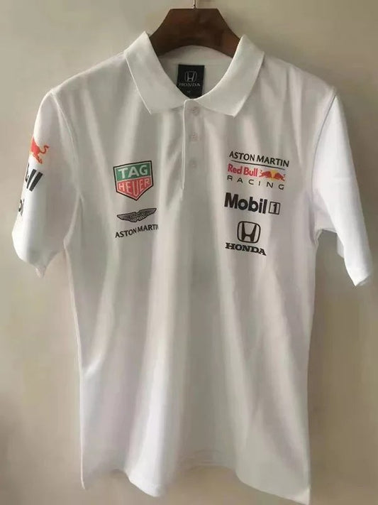 F1 Red Bull White Short Sleeve Racing Suit 2021