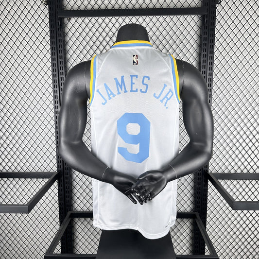 Retro Los Angeles Lakers White #9 JAMES JR. NBA Season Jerseys 2023