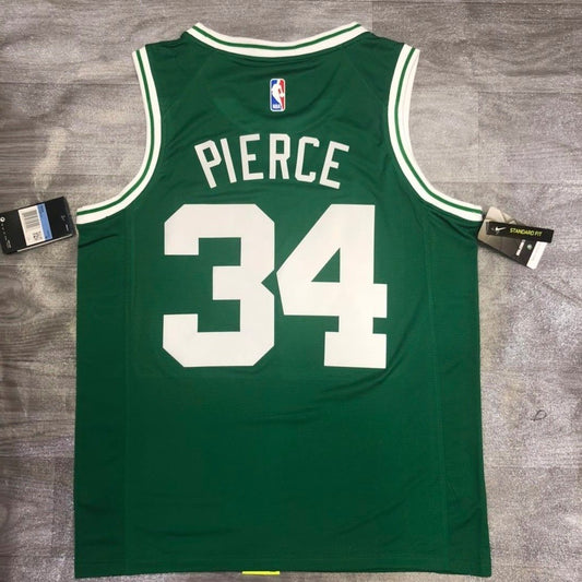 NBA Celtics Retro Green 34 Paul Pierce With Chip