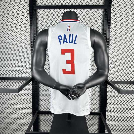 Los Angeles Clippers White #3 PAUL NBA Season Jerseys 2023