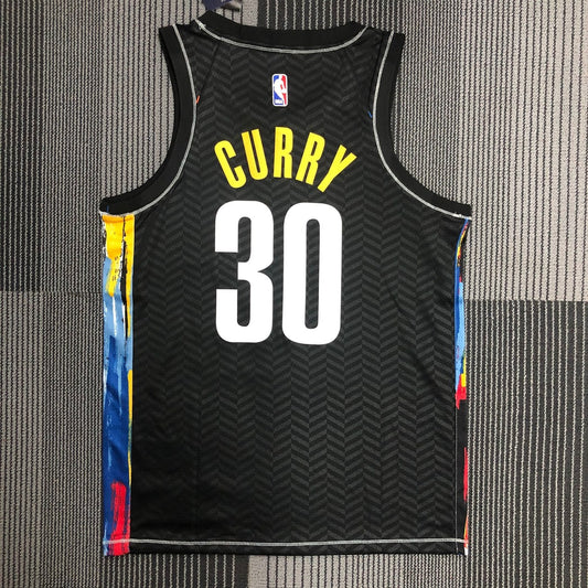 Brooklyn Nets City Edition Graffiti Black #30 CURRY NBA Season Jerseys 2021