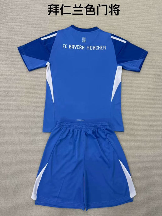 Bayern Munich Goalkeeper BLUE Fans Kits Football Jersey 2025/2026 (Kids And Man )