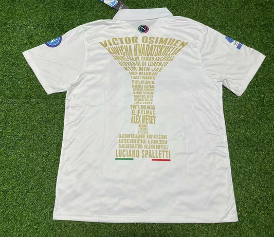 Napoli Commemorative Funds White Fans Football Jersey 2023/2024