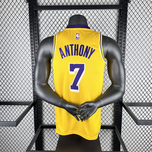 Los Angeles Lakers Yellow #7 ANTHONY NBA Season Jerseys 2023
