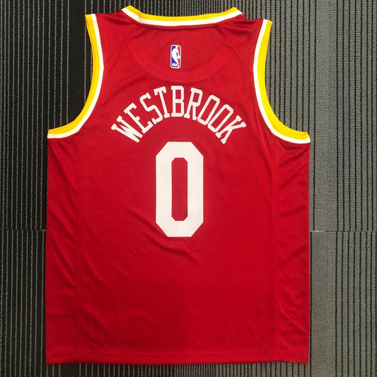 Houston Rockets Retro Red #0 WESTBROOK NBA Season Jerseys
