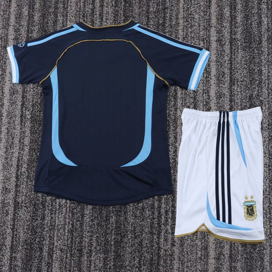 Retro Argentina Away Kids Football Jersey 2006