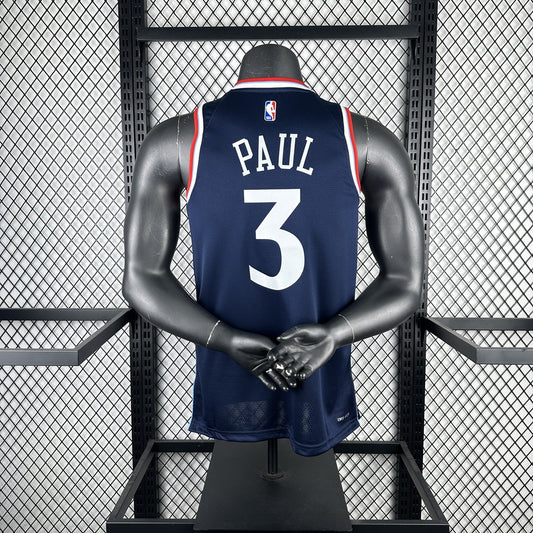 Los Angeles Clippers #3 PAUL Dark Blue NBA Jerseys 2025