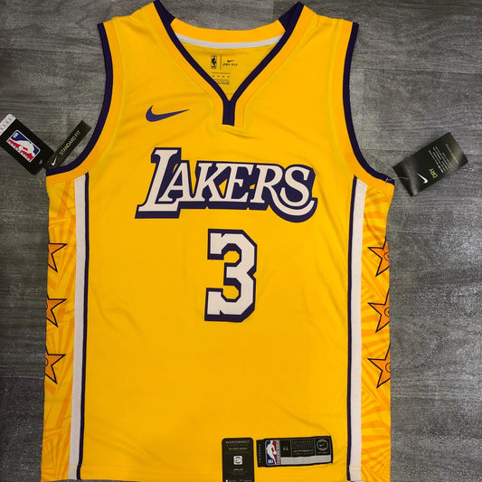 NBA Laker's Retro Yellow V-lead Sucheng City Version 3 Davis With Chip