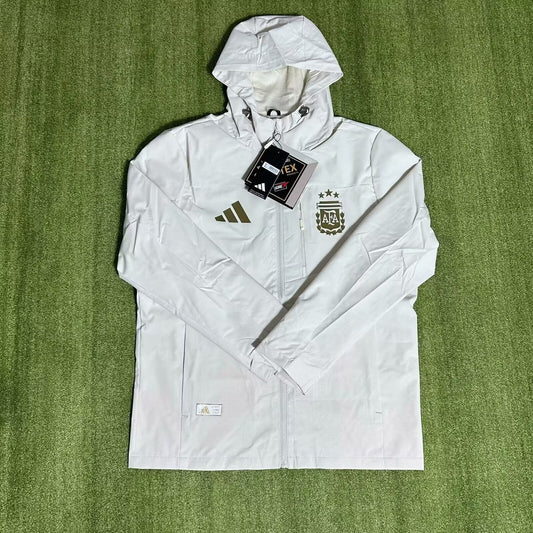 Argentina Windbreaker Interchange Jacket Black White Football Jersey 2025/2026