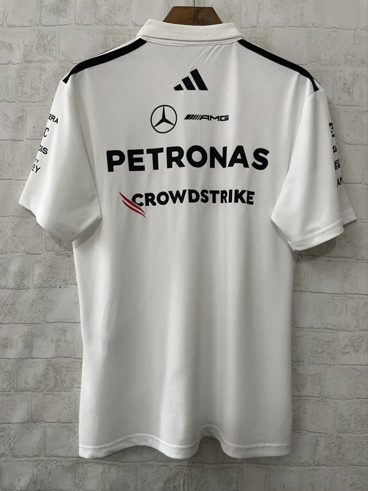 F1 Mercedes-Benz POLO White Short Sleeve Racing Suit 2026