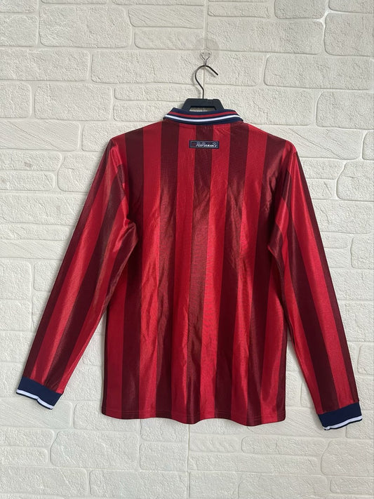 Retro England Long Away Football Jersey 1998