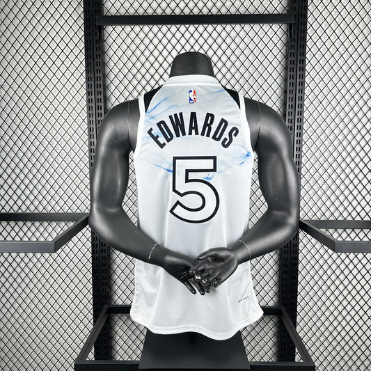 Minnesota Timberwolves City Edition #5 EDWARDS NBA Jerseys 2025