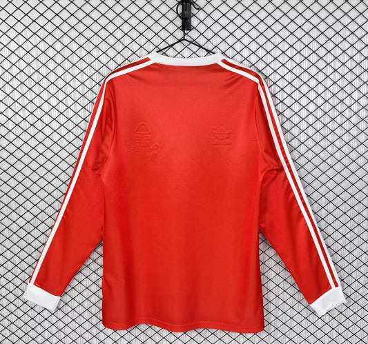 Retro Nottingham Forest Home Long Sleeve Football Jersey 1977/1980