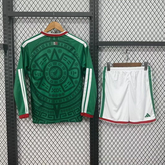 Mexico Home Kids Long Football Jersey 2026/2027