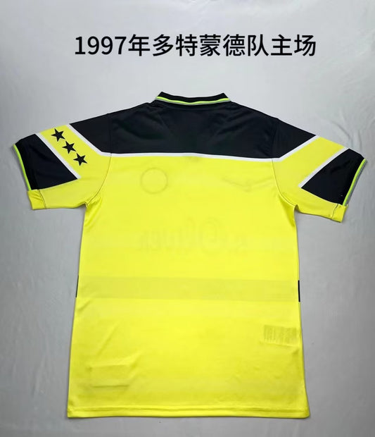 Retro Dortmund Home Fans Football Jersey 1997