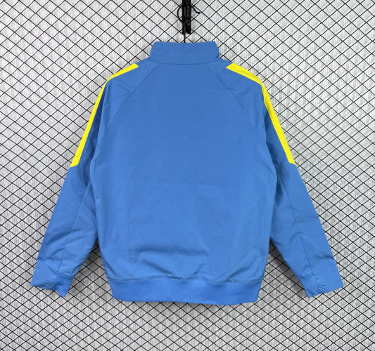 Retro Barcelona Windbreaker Blue Football Jersey 2015/2016