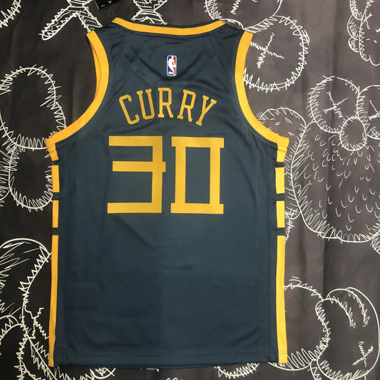 Golden State Warriors Grey Retro #30 CURRY NBA Season Jerseys 2018