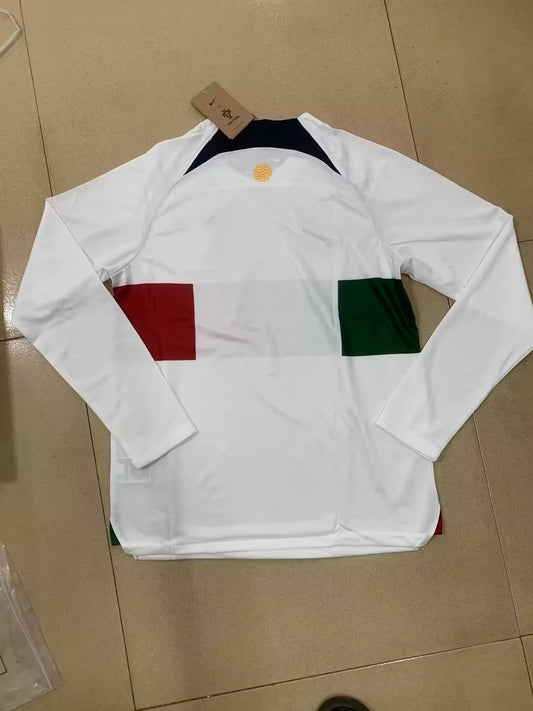 Portugal Away Long Sleeve Fans Football Jersey 2022/2023
