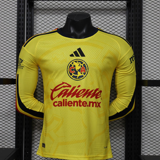 Club America Home Long Sleeve Player Football Jersey 2026/2027