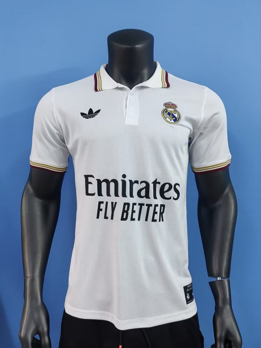 Real Madrid Polo Fans White Football Jersey 2026/2027