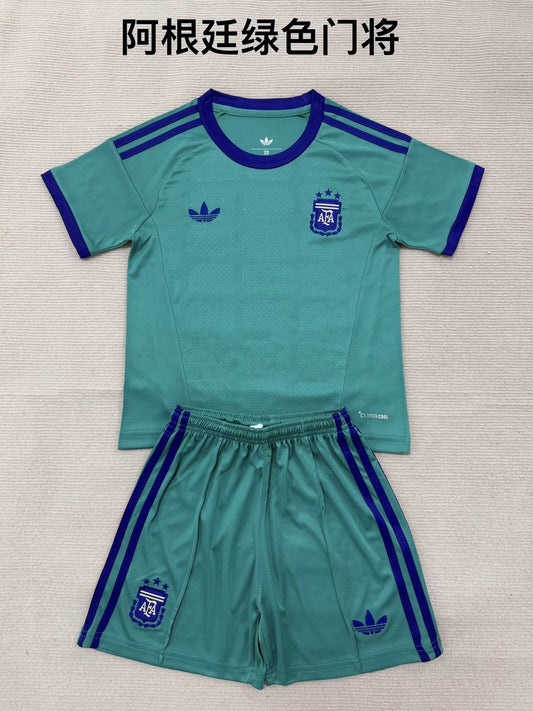 Argentina Goalkeeper With Pants Sets (Kids Man 16-2XL) Fans Football Jersey 2026/2027