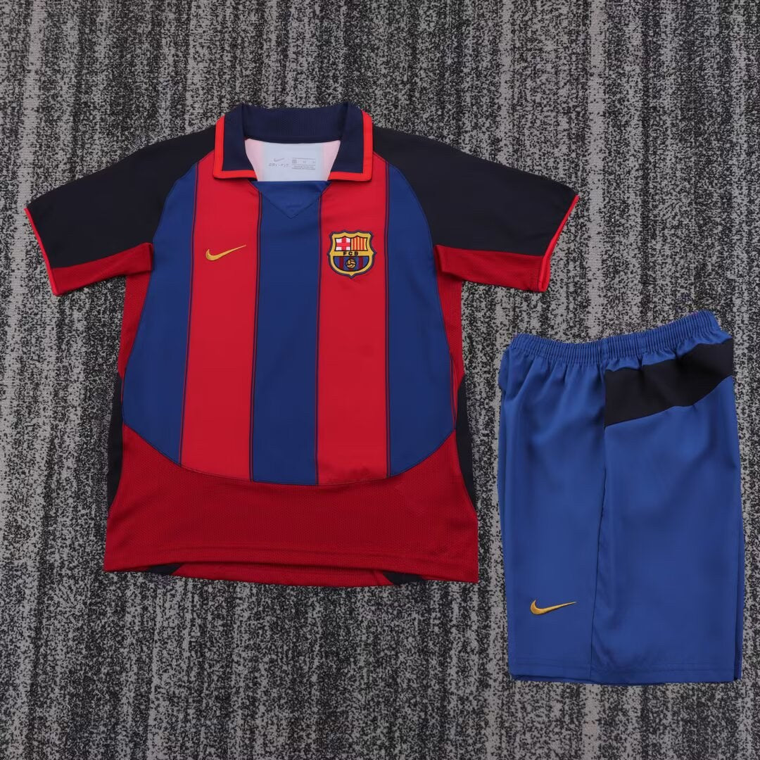 Retro Barcelona Home Kids Football Jersey 2003/2004