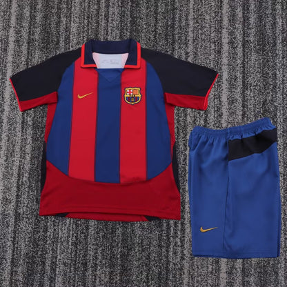 Retro Barcelona Home Kids Football Jersey 2003/2004
